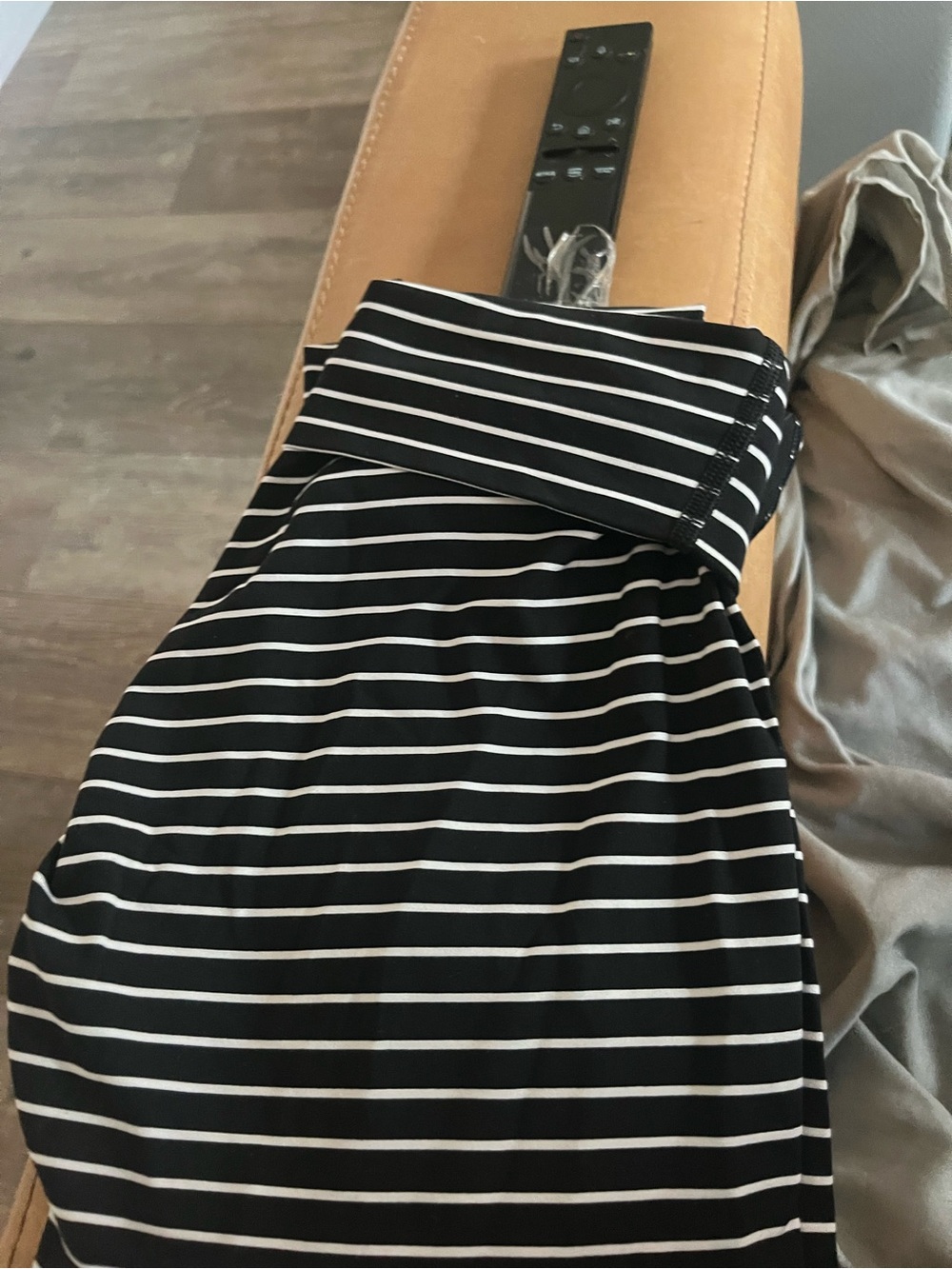 lululemon athletica Black & White Striped Leggings